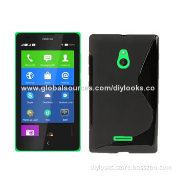 Black S Line Anti-skid Frosted TPU Cases for Nokia XL, OEM Orders Welcomed